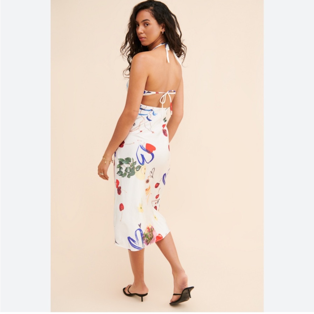 NWT Urban Outfitters Everleigh Halter MIDI Dress - Picture 3 of 13